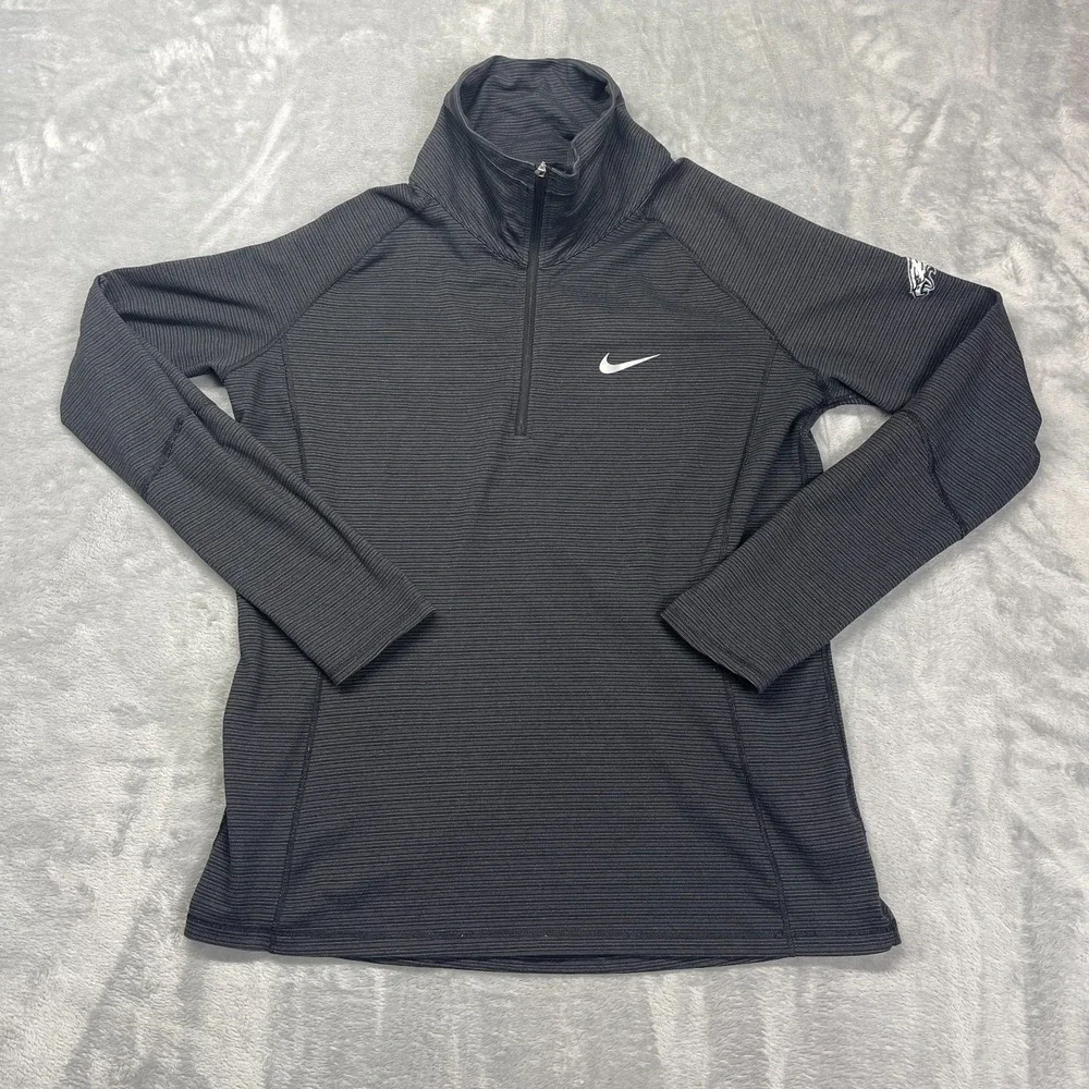 Philadelphia Eagles 1/4 Zip Pullover Mens XL Black Nike Golf NFL Football Sports